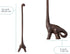 Comfify Paper Towel Holder or Free Standing Toilet Paper Holder - Cast Iron Dinosaur Paper Holder - Bathroom Holder