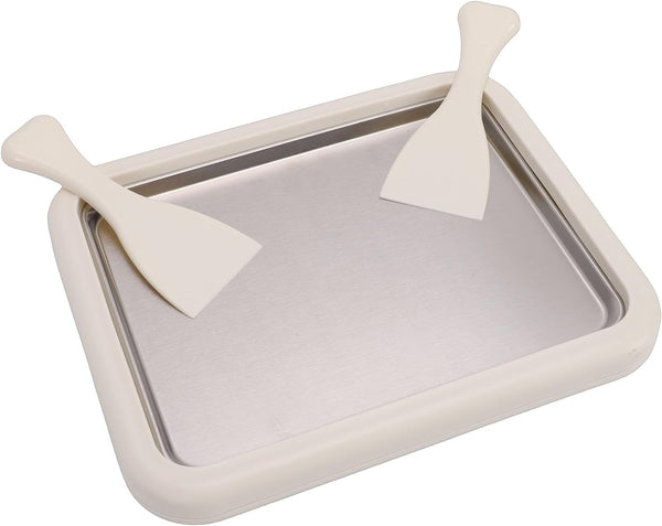 Frozen Pssopp Rolled Ice Cream Maker, Ice Cream Machines Roll Tray with Scrapers Quick Cooling Cold Plate for Soft