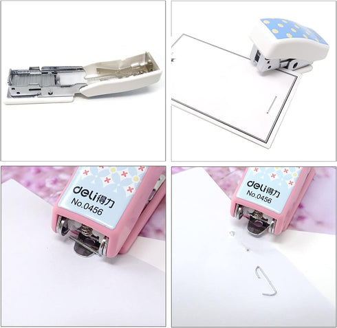 Honbay Portable Mini Cute Desktop Stapler Set with 640PCS No.12 Staples for Office, School, Home, Travel