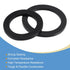 MECCANIXITY Rubber Flat Washers, 35mm 40mm OD, 24mm 30mm ID, 3mm Thick for Faucet Pipe Water Hose, Black Set