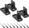 Black Sliding Barn Door Floor Guides, 4-Pack Plastic Bypass Door Guide Hardware