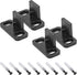 Black Sliding Barn Door Floor Guides, 4-Pack Plastic Bypass Door Guide Hardware