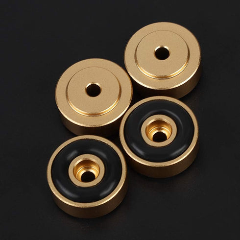 Aluminum Alloy Anti Vibration Amplifier Feet, 4PCS Speakers Stand Feet Shock Absorber Amplifier Pads Feet (20 * 8mm)(Gold) by Wendry