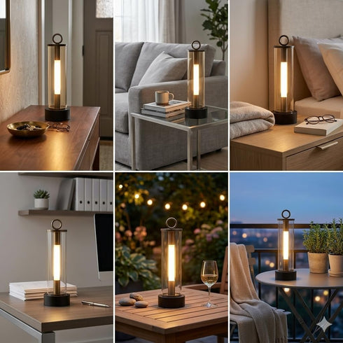 3 Dimming Cordless Touch Table Lamp, Portable Bedside Desk Lamp for Bedroom Nightstand,Rechargeable LED Lamp