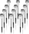 GIGALUMI Solar Lights Outdoor Waterproof, 12 Pack, Stainless Steel LED Solar Garden