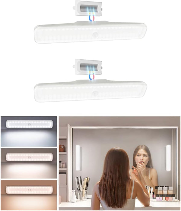 EZVALO 2 Pack Wireless Makeup Light, Rechargeable Vanity Lights for Mirror with