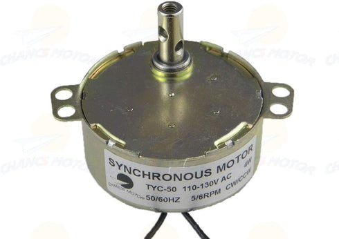CHANCS 2PCS Synchronous Motor for Turntable Motorized TYC-50 110V 5-6RPM Electric Motor AC100~127V bSynchron Motor for Cup Turner,Cuptisserie Rotator in-line Lamp Power Cord Foot Switch 1.8m US Plug by CHANCS