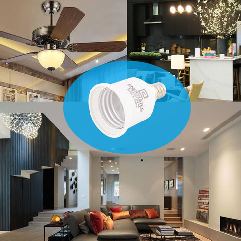 (4 Pack) E12 E26 E12 A19 Bulb E26, Candelabra Screw Base to Light Socket Adapter, Light Adapter, Converter Chandelier