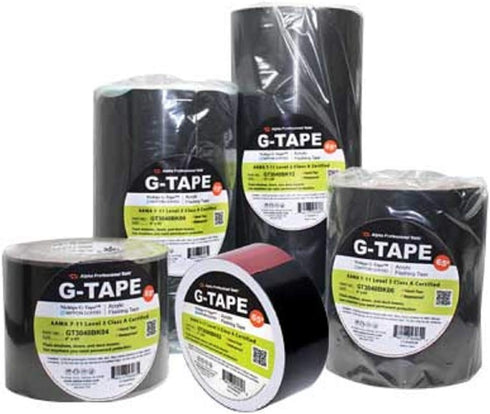 Alpha Professional Tools 2"x65' GT3040BK02 G-Tape - Acrylic Flashing Nichigo G-Tape