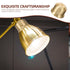 2pcs E27 Brass Lamp Socket Cup Semi-Threaded Vintage Lamp Holder with Metal Base Cover for Floor and Wall Light