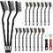 Jikvmis 15PCS Mini Wire Brush Stainless Steel Brush SetMasonry Brush Wire Bristle for