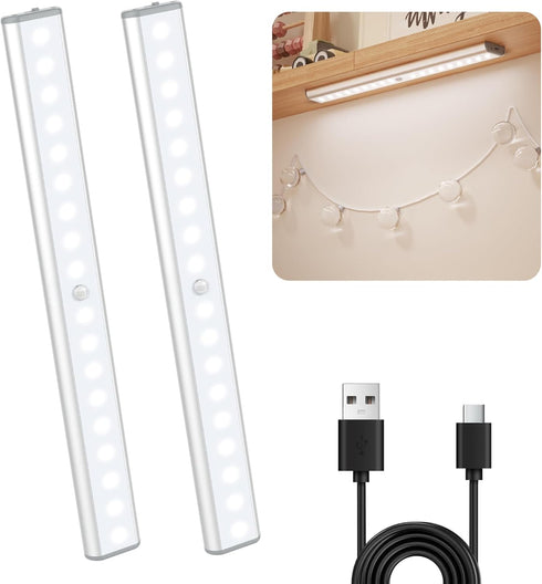 LEPOTEC LED Wall Light,Rechargeable Motion Sensor Wall Sconce,3-Mode Under Cabient Lighting,1700mAh Battery