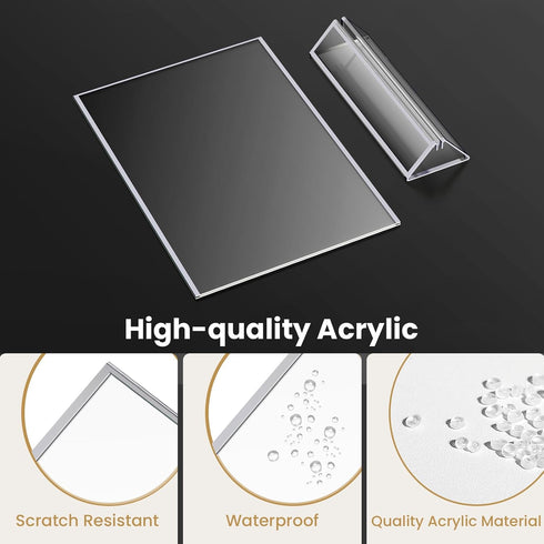 8.5X11 Removable-3 Pack Sliver Frames Double-Sided Acrylic Sign Holder Sliver Picture Frames Flyer Holder for Menu