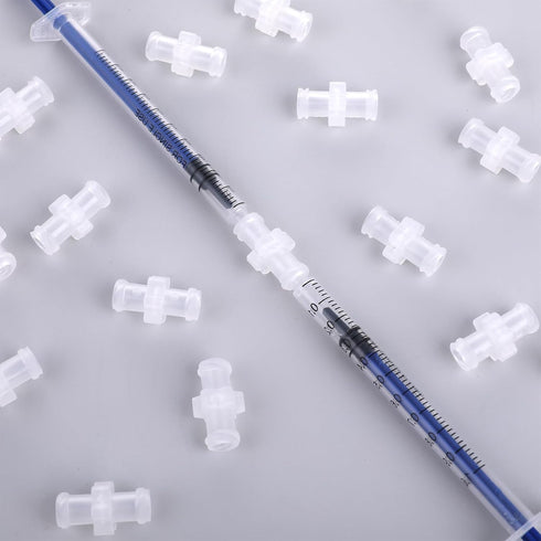 30 PCS Luer Lock Syringe Adapter for Bottles, Clear Female Luer to Syringe Transfer Connector