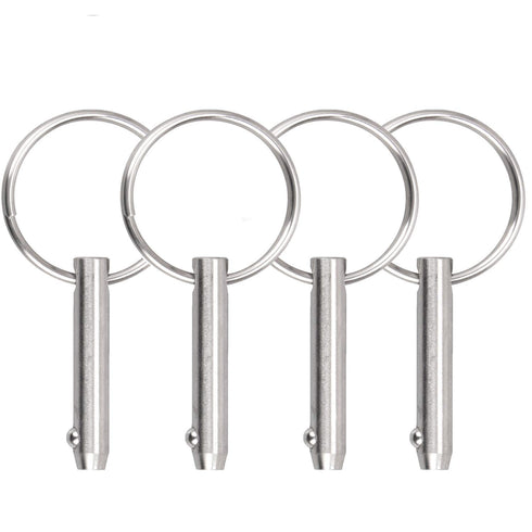 Quick Release Pin Bimini Top Pin, Diameter 0.25 Inch, Total Length 2 Inch, 316 Stainless Steel (4 Pieces)
