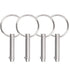 Quick Release Pin Bimini Top Pin, Diameter 0.25 Inch, Total Length 2 Inch, 316 Stainless Steel (4 Pieces)