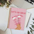 Preppy Pink College Ruled Spiral Notebook Journal, Let’s Go Girls, Pink Preppy Boots Cowgirls Hardcover Spiral Notebook Journals for Girls School Supplies, 5.5x8.3 by FLVGE