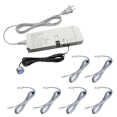 HAMRVL LED Lighting Accessory - 6 Output Ports 12V 5A 60W Power