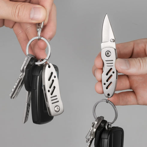 Mini Keychain Knife, 1pc Small Folding Pocket Knife with Liner Lock, 1.6 Inch Blade, Perfect Edc Tool for Women Teens by BARRYSAIL