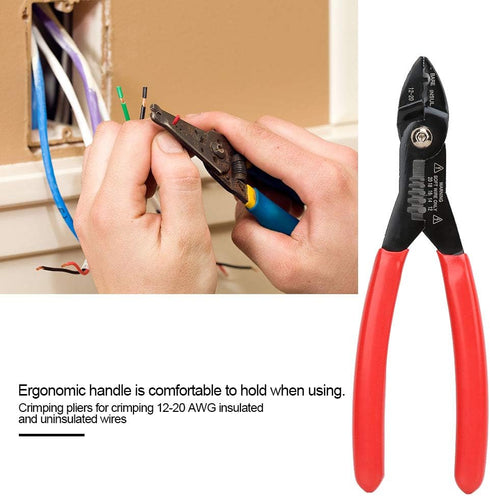 Handheld Crimping Pliers, 18cm / 7.1in 4 in 1 Multi Purpose Tool for Electrical Cable Stripping and Automotive Wire