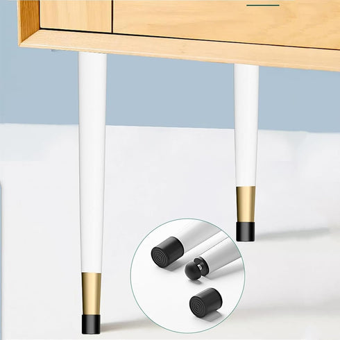 HJYCLFAZU Pack 4 20 cm) SpeeSy of Table Legs, Adjustable Furniture feet, conical Sofa Support Cabinet Metal Legs