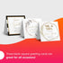 Set 7.25" 7.25" 25 Pack Square Greeting Cards - White Blank Half Fold Cards with Envelopes - Great for Holiday