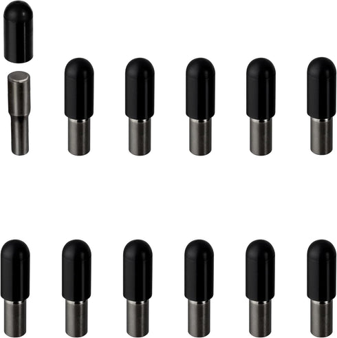 whitesnow 12pcs Metal Dual Diameter 1/4 Inch 5mm Shelf Pegs Pins Replacement Kitchen
