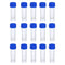 PATIKIL 15 Pack 5mL Plastic Test Tubes, Clear Frozen Container Storage with Blue Screw Cap for Lab