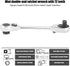 1/4" Drive Mini Ratchet Wrench, 72-Tooth Quick Release Socket Screwdriver, 1/4 Inch Mini Allen Wrench (107mm)