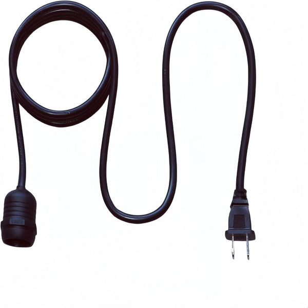 E26 Waterproof Pendant Light Socket, 6FT Industrial Power Cord, IP65 Rated Hanging