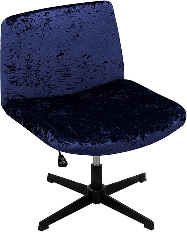 Generic Criss Cross Office Desk Chair Covers Soft Crushed Velvet Armless Chair Slipcovers