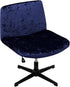Generic Criss Cross Office Desk Chair Covers Soft Crushed Velvet Armless Chair Slipcovers