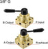 uxcell Rotary Lever Hand Valve, HV-03 G3/8 Female 3 Position 4 Ways Air Flow Control by uxcell