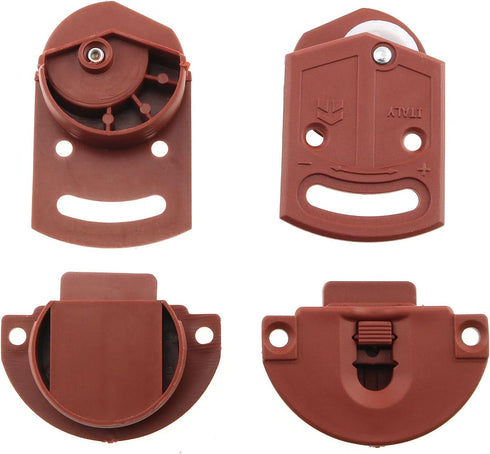 2Pairs Old-fashioned Wardrobe Sliding Door Roller Gear Track Panel Internal Kit, Furniture Sliding Door Accessories