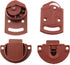 2Pairs Old-fashioned Wardrobe Sliding Door Roller Gear Track Panel Internal Kit, Furniture Sliding Door Accessories