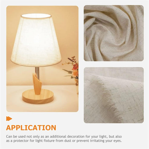 100X140X0.03cm Uonlytech DIY Lamp Shade Material Cloth, Beige Linen Fabric Sheet Used to Make DIY Lampshade Pre-Cut