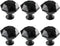 SANCHAKOU Cabinet Furniture Knobs 6 Pcs 0.94 * 0.98Inch Single Hole Black Diamond