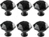 SANCHAKOU Cabinet Furniture Knobs 6 Pcs 0.94 * 0.98Inch Single Hole Black Diamond