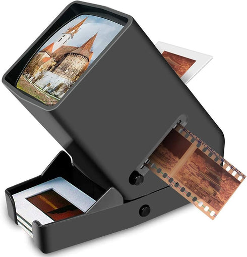 Rybozen 35mm 3X 35mm Negatives(4AA Slide Viewer, Magnification and Desk Top LED Lighted Illuminated Viewing and Battery