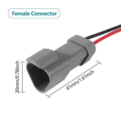 AITRIP 6 Kit 3Pin Way Electrical Wire Connector, 3Way DT Automotive Waterproof Male Female Plug for Car