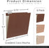 Y YOMA 6 Pack Gradient Hanging File Folders, Decorative Letter Size Folder Organizer with Adjustable Tabs, Coco Mocha