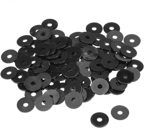 uxcell Nylon Flat Washers 15mm OD 4mm ID 1mm Thickness for Faucet Pipe Water Hose, 100-Pack