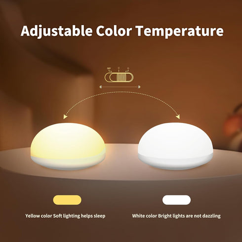 2 Dimmer Nursery Night Light for Kids, Baby Nightlight with Colors Changing Mode, Touch Control Portable Lamp