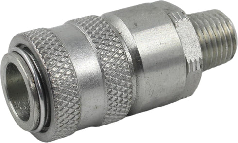 PD243 1/8" 1/4"-18 2.1" Series PD Steel Test Port and Diagnostic Equipment Quick Coupler with Male Pipe Thread, Body