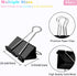 Small Binder Clips, 48 Pack, 3/4 Inch, Standard 19mm, Black, Capacity 0.31 Inch, Small Binder Paper Clips, Fold Clamp, Small Paper Clips, Office Clips, Micro Binder Clips
