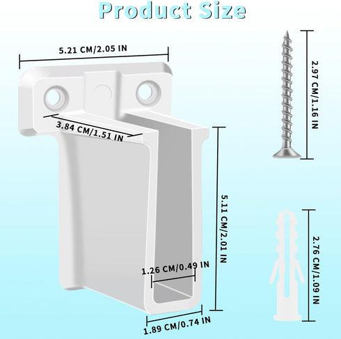 OXDFK 6 Closet PCS Wire Shelf End Bracket, Plastic Shelves Brackets with Screws, Heavy Duty Wall Mount Brackets