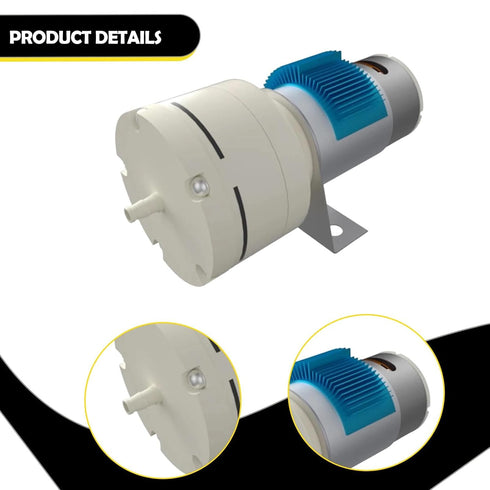 Baoblaze 12V DC Vacuum Pump Breast Versatile Easy to Install Self Priming Low for Industry Household Appliances Daily