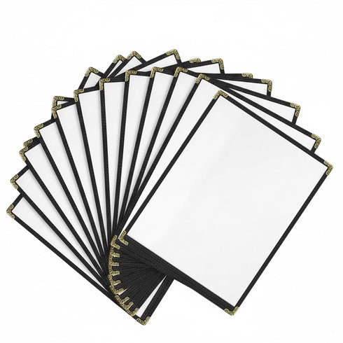 25 Pack Menu Covers 8.5 x 11 2 View Single Page Top