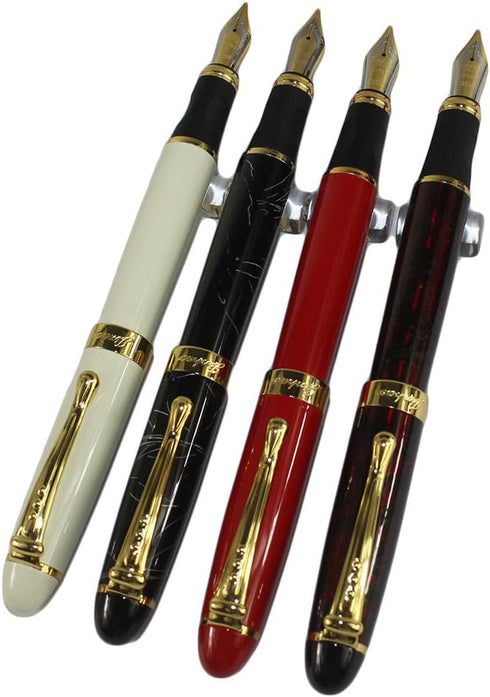 Gullor 4 PCS Fountain Pen Set in 4 Bright Colors with Pen Pouch