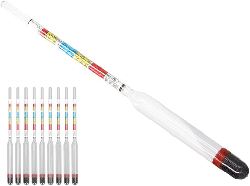 10Pcs 3 Wine Making Meter Home Brewing Beer Hydrometer Test Jar Scales Household SuppliesTemperature Resistantwith